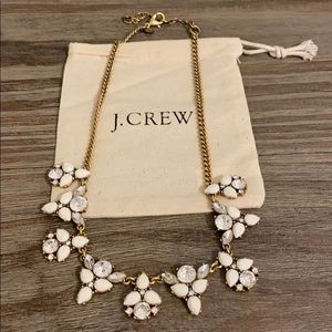 J. Crew gold and white statement necklace